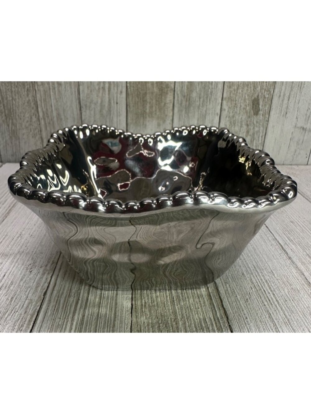 Pampa Bay Verona Square Salad Serving Bowl Medium Silver 4.5''x4.5''